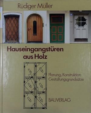 Bild des Verkufers fr Hauseingangstren aus Holz. zum Verkauf von Antiquariat Bookfarm