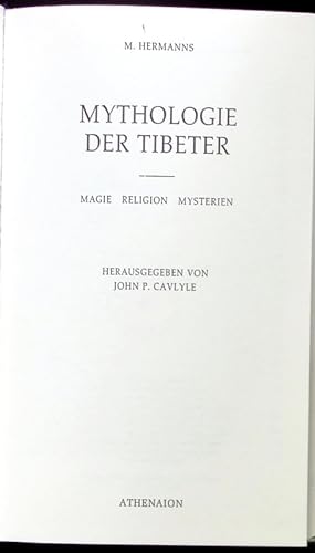 Bild des Verkufers fr Mythologie der Tibeter. zum Verkauf von Antiquariat Bookfarm