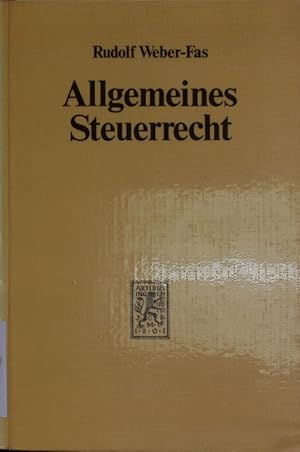 Bild des Verkufers fr Grundzge des allgemeinen Steuerrechts der Bundesrepublik Deutschland. zum Verkauf von Antiquariat Bookfarm