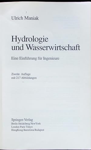 Seller image for Hydrologie und Wasserwirtschaft. for sale by Antiquariat Bookfarm