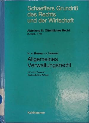 Image du vendeur pour Allgemeines Verwaltungsrecht mit Verwaltungsprozerecht. mis en vente par Antiquariat Bookfarm