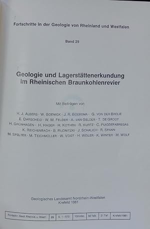 Seller image for Geologie und Lagerstttenerkundung im Rheinischen Braunkohlenrevier. for sale by Antiquariat Bookfarm