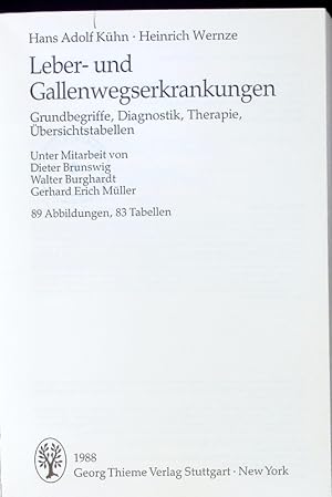 Bild des Verkufers fr Leber- und Gallenwegserkrankungen. zum Verkauf von Antiquariat Bookfarm