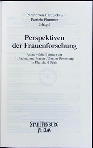 Seller image for Perspektiven der Frauenforschung. for sale by Antiquariat Bookfarm