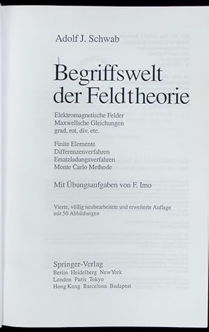 Image du vendeur pour Begriffswelt der Feldtheorie. mis en vente par Antiquariat Bookfarm