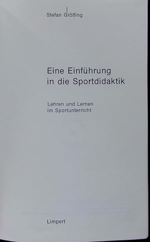 Seller image for Eine Einfhrung in die Sportdidaktik. for sale by Antiquariat Bookfarm