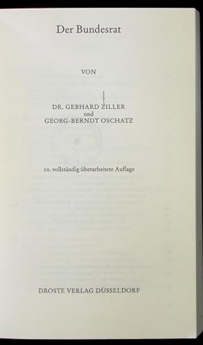 Seller image for Der Bundesrat. for sale by Antiquariat Bookfarm