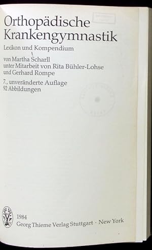 Imagen del vendedor de Orthopdische Krankengymnastik. a la venta por Antiquariat Bookfarm