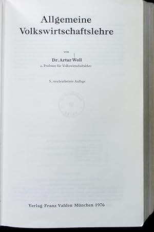Seller image for Allgemeine Volkswirtschaftslehre. for sale by Antiquariat Bookfarm