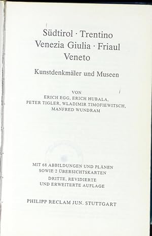 Image du vendeur pour Sdtirol, Trentino, Venezia Giulia, Friaul, Veneto. mis en vente par Antiquariat Bookfarm