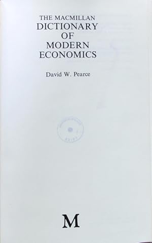 Seller image for The Macmillan dictionary of modern economics. for sale by Antiquariat Bookfarm