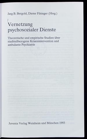 Bild des Verkufers fr Vernetzung psychosozialer Dienste. zum Verkauf von Antiquariat Bookfarm