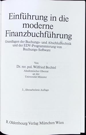 Imagen del vendedor de Einfhrung in die moderne Finanzbuchfhrung. a la venta por Antiquariat Bookfarm