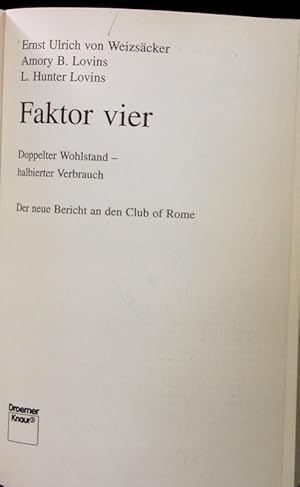 Seller image for Faktor vier. for sale by Antiquariat Bookfarm
