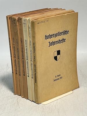 Hohenzollerische Jahreshefte. Jahrgang 1/1934 - 6/1939 und 13/1953. Sieben Bände. (= Herausgegebe...