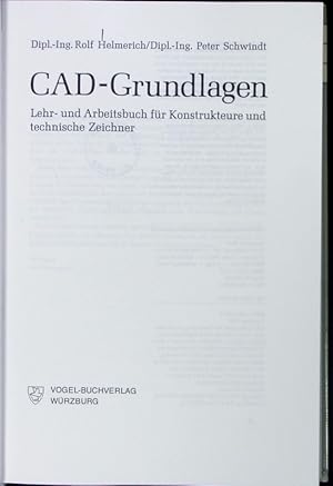 Imagen del vendedor de CAD-Grundlagen. a la venta por Antiquariat Bookfarm