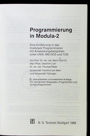 Seller image for Programmierung in Modula 2. for sale by Antiquariat Bookfarm