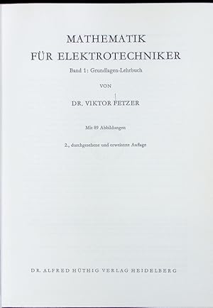 Image du vendeur pour Mathematik fr Elektrotechniker, Bd. 1: Grundlagen-Lehrbuch. mis en vente par Antiquariat Bookfarm