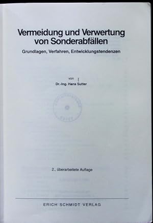 Seller image for Vermeidung und Verwertung von Sonderabfllen. for sale by Antiquariat Bookfarm