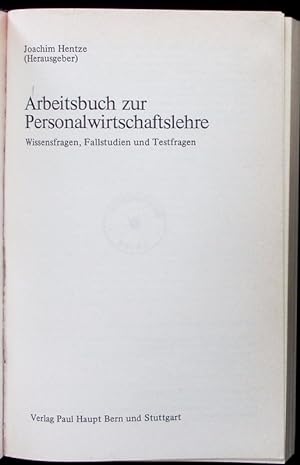 Seller image for Arbeitsbuch zur Personalwirtschaftslehre. for sale by Antiquariat Bookfarm