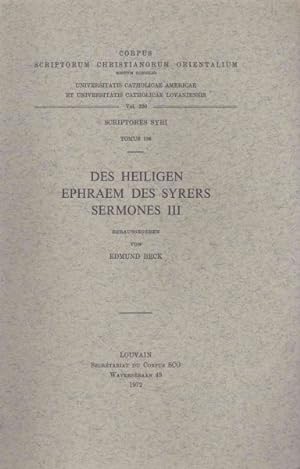Seller image for Des Heiligen Ephraem Des Syrers Sermones, III. Syr. 138. -Language: French for sale by GreatBookPrices