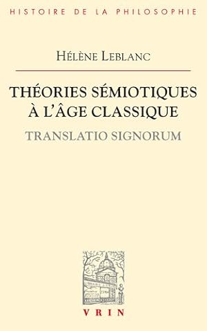 Image du vendeur pour Penser Le Signe a L'age Classique -Language: french mis en vente par GreatBookPrices