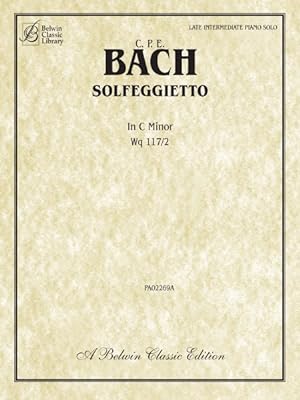 Image du vendeur pour Solfegietto in C Minor, Wq 117/2 : Late Intermediate Piano Solo mis en vente par GreatBookPrices