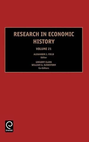 Immagine del venditore per Research in Economic History venduto da GreatBookPrices