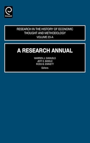Immagine del venditore per Research in the HIstory of Economic Thought and Methodology : A Research Annual venduto da GreatBookPrices