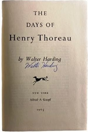 Immagine del venditore per The Days of Henry Thoreau, venduto da Alplaus Books