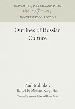 Seller image for Outlines of Russian Culture for sale by GreatBookPrices