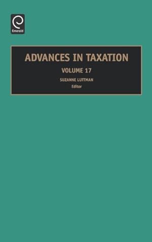 Bild des Verkufers fr Advances in Taxation zum Verkauf von GreatBookPrices