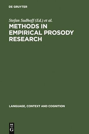 Imagen del vendedor de Methods in Empirical Prosody Research a la venta por GreatBookPrices