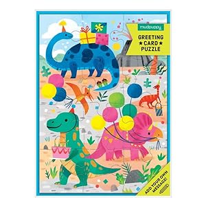 Seller image for Dino Party Greeting Card Puzzle for sale by GreatBookPrices