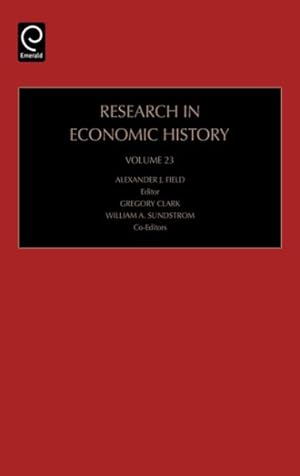 Immagine del venditore per Research in Economic History venduto da GreatBookPrices