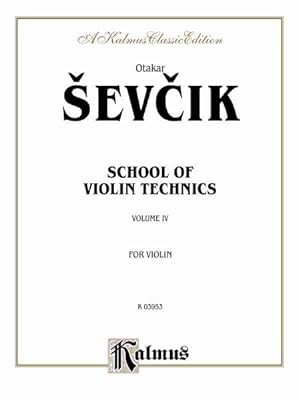 Imagen del vendedor de School of Violin Technics, Op. 1, Kalmus Edition a la venta por GreatBookPrices