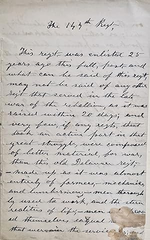 [Militaria] [Civil War] [Diary] Handwritten History of the 144th New York Volunteer Infantry, a D...