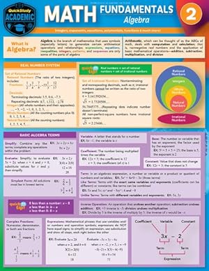 Seller image for Algebra : A Quickstudy Laminated Reference Guide for sale by GreatBookPrices