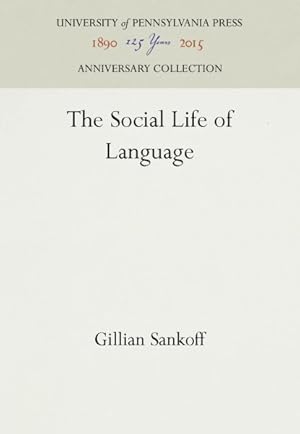 Bild des Verkufers fr Social Life of Language zum Verkauf von GreatBookPrices