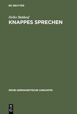 Imagen del vendedor de Knappes Sprechen -Language: german a la venta por GreatBookPrices