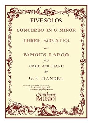Image du vendeur pour Three Sonates Famous Largo : Concerto G Minor; Oboe mis en vente par GreatBookPrices
