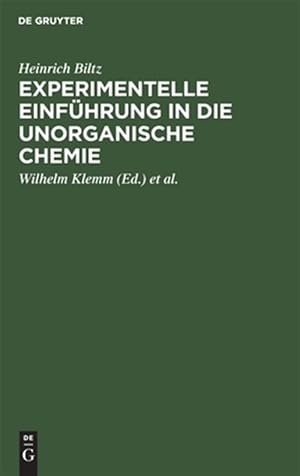 Imagen del vendedor de Experimentelle Einf�hrung in Die Unorganische Chemie -Language: german a la venta por GreatBookPrices