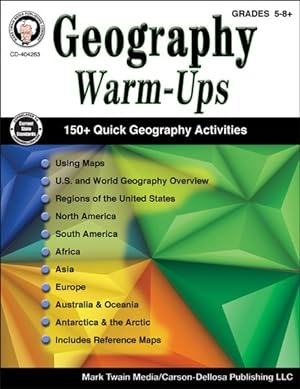 Seller image for Geography Warm-Ups, Grades 5-8 for sale by GreatBookPrices