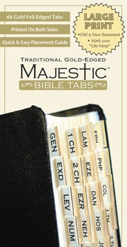 Seller image for Majestic Bible Tabs Traditional Gold for sale by GreatBookPrices