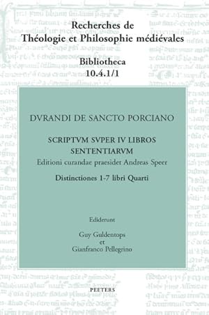 Immagine del venditore per Durandi De Sancto Porciano, Scriptum Super IV Libros Sententiarum, Buch IV, dd. 1-7 -Language: german venduto da GreatBookPrices