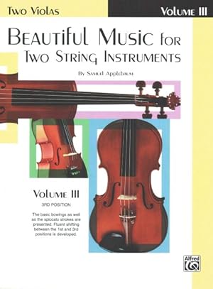 Bild des Verkufers fr Beautiful Music for Two String Instruments : Two Violas zum Verkauf von GreatBookPrices