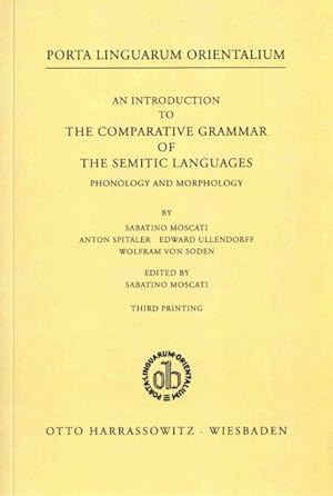 Bild des Verkufers fr Introduction to the Comparative Grammar of the Semitic Languages : Phonology and Morphology zum Verkauf von GreatBookPrices