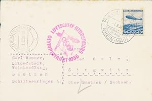 Ansichtskarte / Postkarte Olympiafahrt 1936, Luftschiff LZ 129 Hindenburg