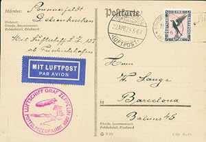 Ansichtskarte / Postkarte Mittelmeerfahrt 23.04.1929, LZ 127 Graf Zeppelin, Friedrichshafen