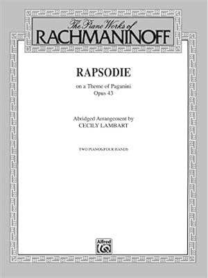 Seller image for Rhapsody, Op.43, on a Theme by Paganini Abridged Arrangement for sale by GreatBookPrices